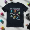MY FEELINGS HAPPY JEALOUS text design featuring stylish typography on quality t-shirt