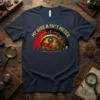My Give A Sh*t Meter T-Shirt featuring a vintage-style gauge with red and gold accents