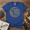 My Grandma Loves MTO The Moon and back quote on a blue t-shirt with a decorative moon graphic