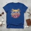 My Job Is Beach t-shirt design featuring palm trees, sunset, and beach chairs in a circular graphic