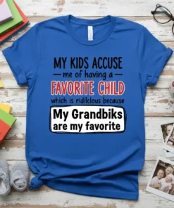 My kids accuse me text design featuring unique typography on quality t-shirt