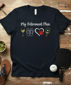 My Retirement Plan Wine text design featuring creative typography on quality t-shirt