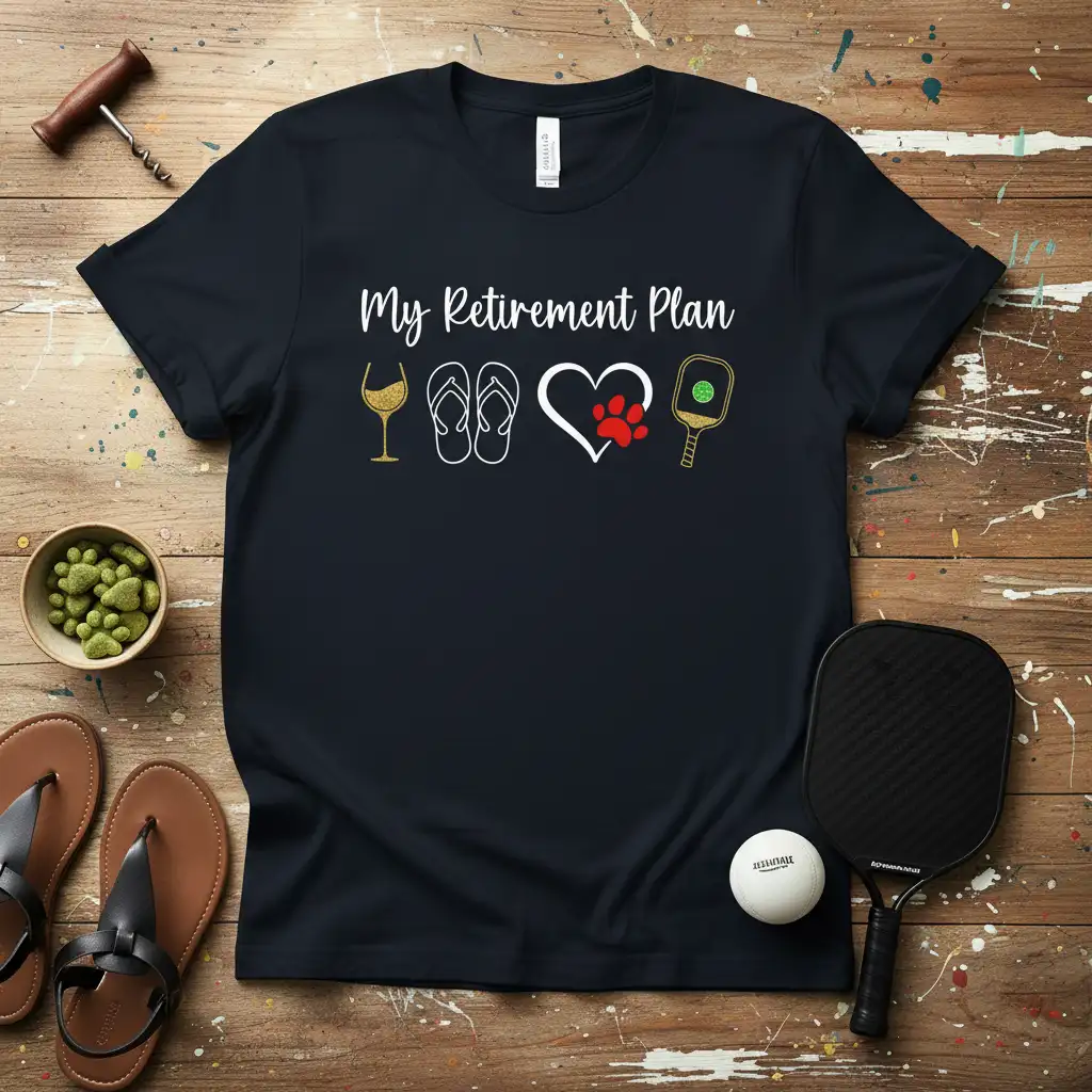 My Retirement Plan Wine quote printed with stylish graphic on soft premium material t-shirt design