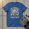 My Shadow Has Four Legs And A Tail t-shirt with golden retriever graphic and paw prints
