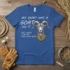 My Shirt Has A Goat On It That Makes It Better Than Your Shirt funny goat graphic tee with detailed