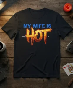 MY WIFE IS HOT PSYCHIC unique graphic design printed on comfortable cotton t-shirt