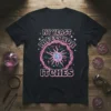 My Yeast Infection Itches t-shirt with a pink and blue microbe graphic and bold text