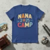 Nana 2025 Camp graphic t-shirt with retro lettering and sun graphic