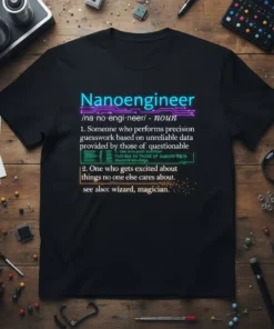 Nanoengineer noun definition gift eye-catching graphic design printed on comfortable cotton t-shirt