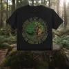Black t-shirt featuring circular design with text "Nature Is My Religion And The Earth Is My Church" and a split