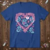 Neon Ghost Heart Design creative graphic design printed on comfortable cotton t-shirt
