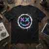 Neon Smiley Face Tee bold graphic design printed on comfortable cotton t-shirt