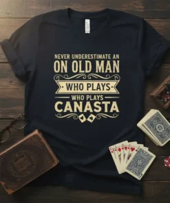 NEVER UNDERESTIMATE AN ON text design featuring stylish typography on quality t-shirt