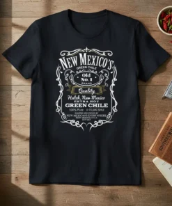 New Mexico Green Chile text design featuring creative typography on quality t-shirt