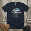 Norge Curling Club Est. 1968 t-shirt design with curling stone and brooms, vintage style