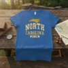 North Carolina EST. 1789 vintage t-shirt design with state outline and distressed typography