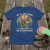 T-shirt with text "Not All Who Wander Are Lost Some Are Looking For Discs" featuring a Bigfoot playing disc golf