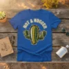 Not A Hugger Cactus T-Shirt detailed graphic design printed on comfortable cotton t-shirt