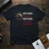 Nothing Is Built Nothing Is Back Is Better quote t-shirt with vintage building graphic and "1776" detail