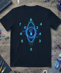 Numerology One Symbol Design unique graphic design printed on comfortable cotton t-shirt