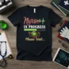 Nurse In Progress Please Wait t-shirt design with a progress bar and vintage gauge graphic