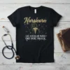 Black t-shirt with "Nursicorn Like A Regular Nurse Only More Magical" text and a unicorn with a caduceus symbol