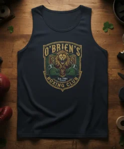 O'Brien's Boxing Club Est. 1981 Ireland tank top with lion graphic and boxing gloves