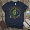 Christian t-shirt design with text "Off To Praise The Lord" featuring a frog riding a scooter and holding a Bible