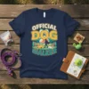 Official Dog Walker t-shirt design with cartoon dogs and walker illustration