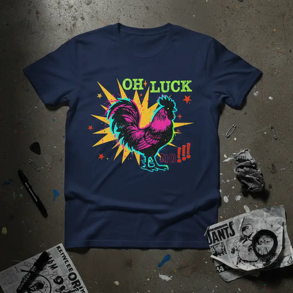 OH LUCK no!!! detailed print printed on breathable fabric creating a standout t-shirt