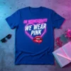 On Wednesdays We Wear Pink T-Shirt with neon heart and lips graphic