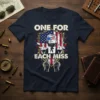 One For Each Miss T-Shirt with Donald Trump graphic and American flag, featuring middle fingers. Political statement apparel