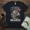 Only The Best Uncles Have Beards text design with vintage patriotic uncle graphic, featuring beard and sunglasses