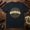 Oscar Micheaux 1st Black Filmmaker t-shirt design featuring vintage circular emblem with film reel and text