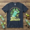 Our Father Who Art in Heaven Baja Be Thy Blast t-shirt design featuring a sunburst around a Baja Blast cup