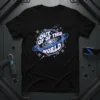 Black t-shirt featuring the text "OUT OF OF THIS WORLD" with a swirling galaxy and planetary rings graphic