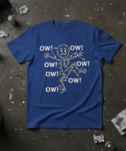 ow! → ow! ow! text design featuring stylish typography on quality t-shirt