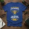 T-shirt with text "Owls Are Awesome I Am Awesome I Am Awesome Therefore I Am A Owl" and a graphic