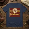 Palefaces t-shirt design with vintage George Washington portrait and wheat stalks
