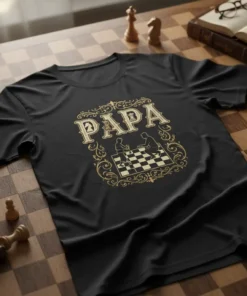 Papa Chess Player stylish graphic design printed on comfortable cotton t-shirt