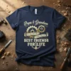 Papa & Grandson Best Friends For Life t-shirt with gears and anchor graphic, navy blue