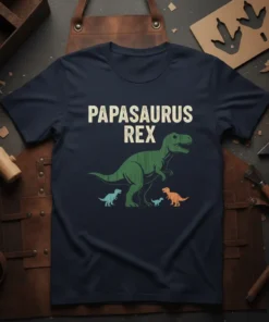 PAPASAURUS REX creative graphic design printed on comfortable cotton t-shirt