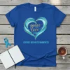 peace love cure Juvenile Arthritis Awareness unique graphic design printed on comfortable cotton t-shirt