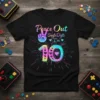 Peace Out Single Digits I'm 10 birthday t-shirt with rainbow number 10 and peace sign graphic