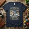 T-shirt with "People Think I'm Crazy Because I Talk To My Dogs" quote and illustrations of seven different dog breeds