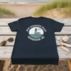 pere marquette beach MUSKEGON, MI detailed graphic design printed on comfortable cotton t-shirt