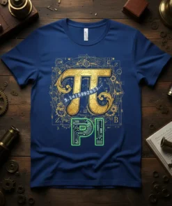 3.1415992653... PI creative graphic design printed on comfortable cotton t-shirt