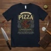 PIZZA wood fired perfection detailed graphic design printed on comfortable cotton t-shirt