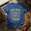 POP-POP THE MAN. THE text design featuring detailed typography on quality t-shirt