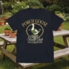 Porch Goose Social Club T-Shirt with a goose in a vest and text "Gotta Go Dress My Goose"